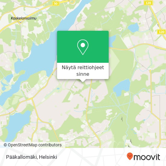 Pääkallomäki kartta