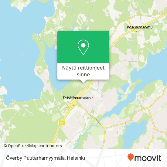 Överby Puutarhamyymälä kartta