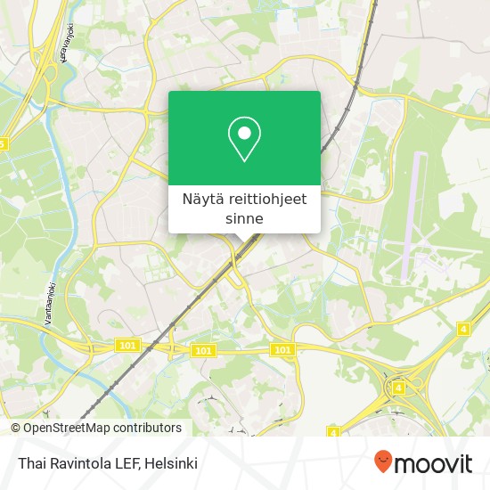 Thai Ravintola LEF kartta