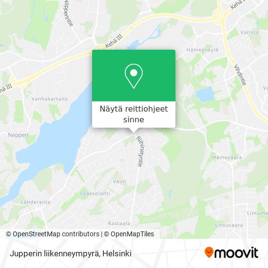 Jupperin liikenneympyrä kartta