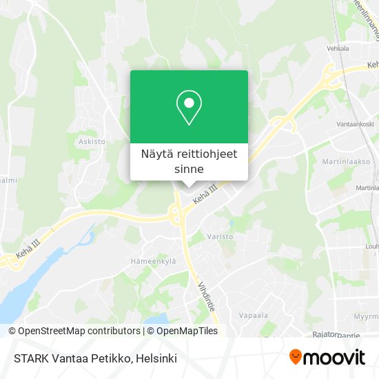 STARK Vantaa Petikko kartta