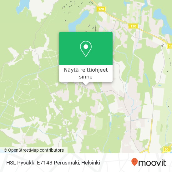 HSL Pysäkki E7143 Perusmäki kartta