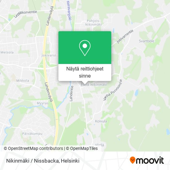 Nikinmäki / Nissbacka kartta
