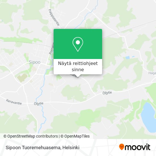 Sipoon Tuoremehuasema kartta