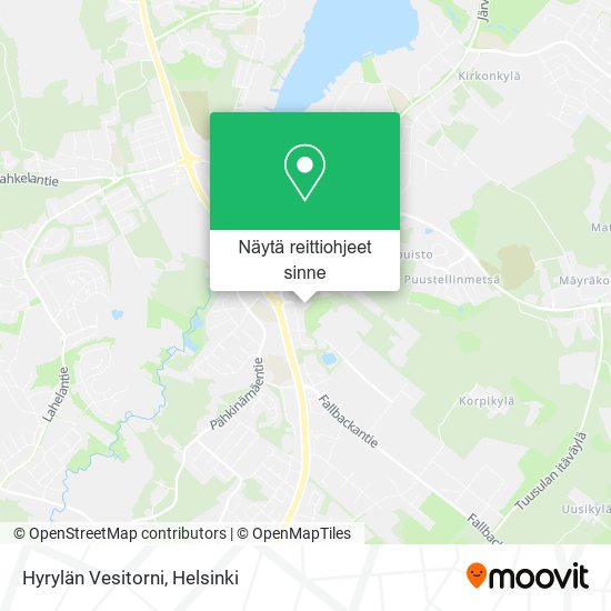Hyrylän Vesitorni kartta