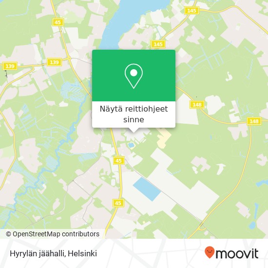 Hyrylän jäähalli kartta