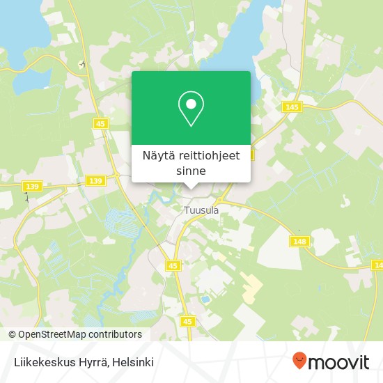 Liikekeskus Hyrrä kartta