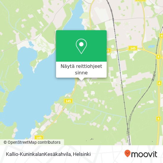 Kallio-KuninkalanKesäkahvila kartta