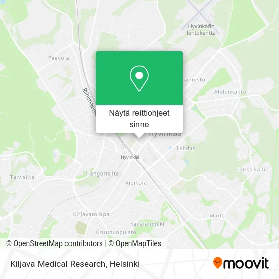 Kiljava Medical Research kartta