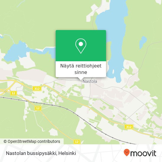 Nastolan bussipysäkki kartta