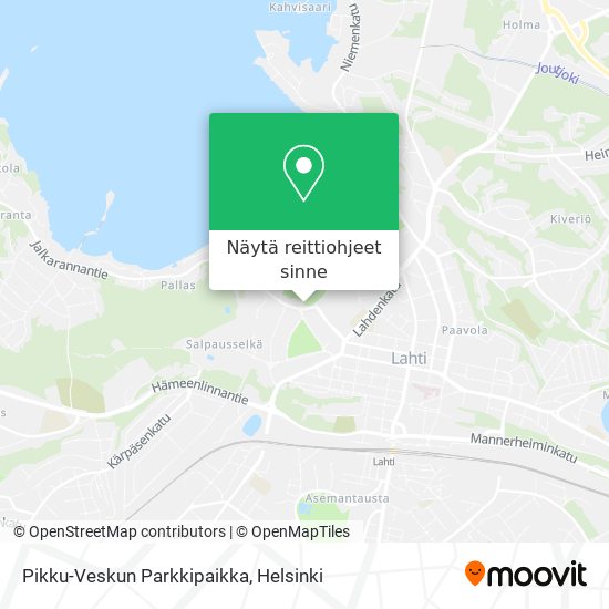 Kuinka päästä kohteeseen Pikku-Veskun Parkkipaikka paikassa Lahti  kulkuvälineellä Bussi tai Juna?