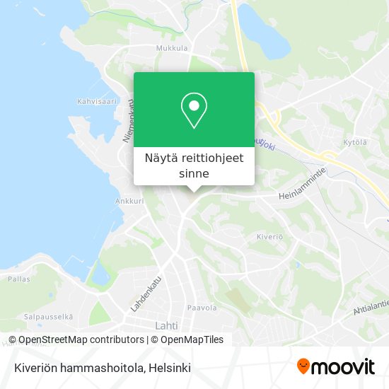 Kiveriön hammashoitola kartta