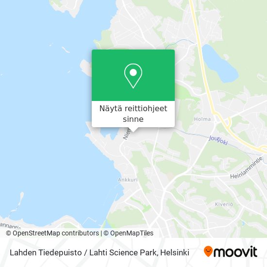 Lahden Tiedepuisto / Lahti Science Park kartta