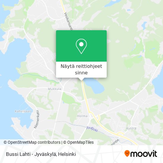 Bussi Lahti - Jyväskylä kartta