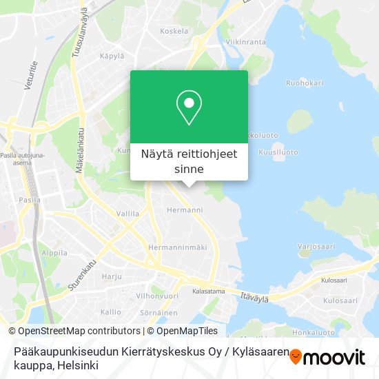 Pääkaupunkiseudun Kierrätyskeskus Oy / Kyläsaaren kauppa kartta