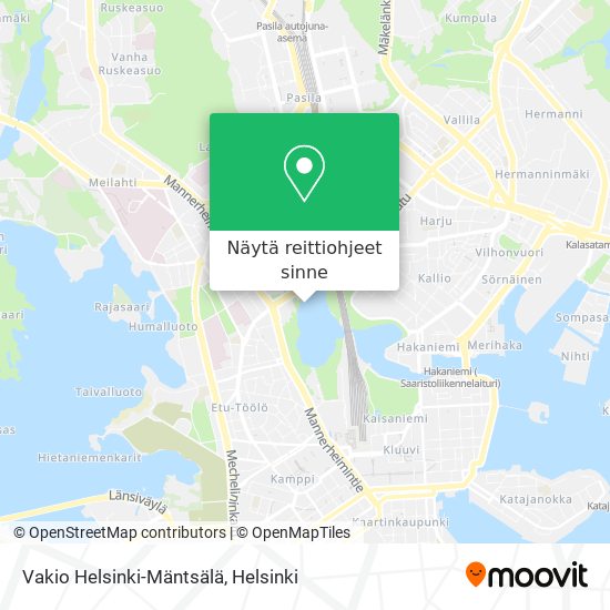 Vakio Helsinki-Mäntsälä kartta