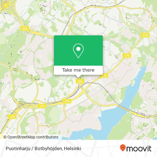 Puotinharju / Botbyhöjden kartta
