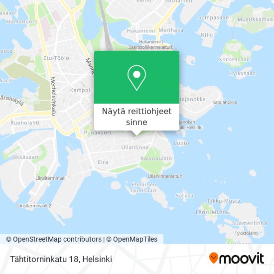 Tähtitorninkatu 18 kartta