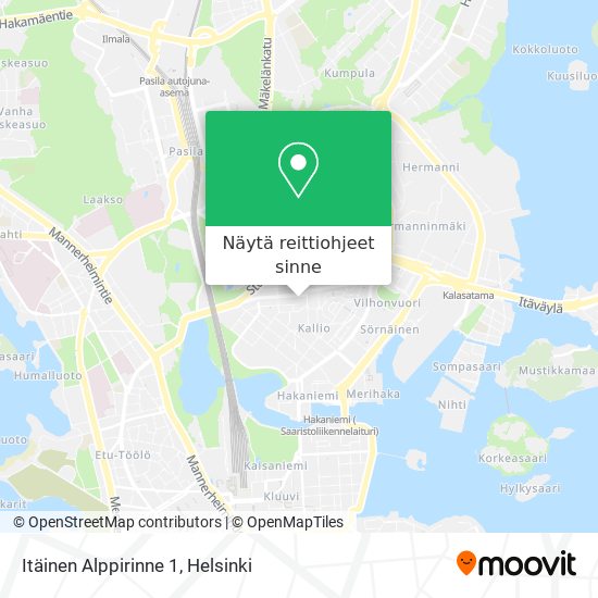 Itäinen Alppirinne 1 kartta
