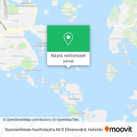 Suomenlinnan huoltolautta M / S Ehrensvärd kartta