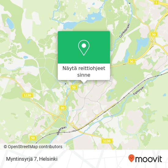 Myntinsyrjä 7 kartta