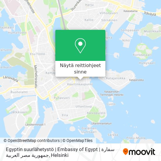 Egyptin suurlähetystö | Embassy of Egypt | سفارة جمهورية مصر العربية kartta