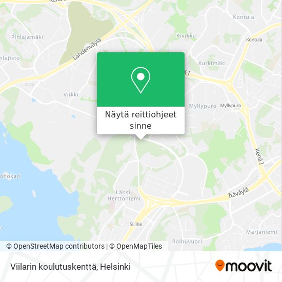 Viilarin koulutuskenttä kartta