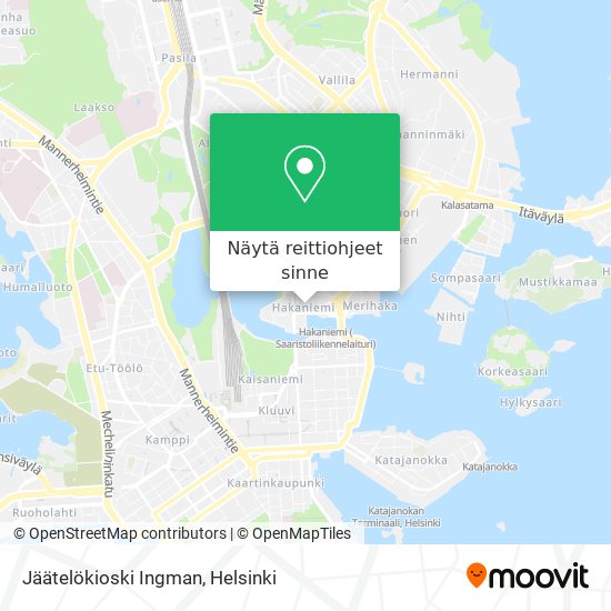 Jäätelökioski Ingman kartta