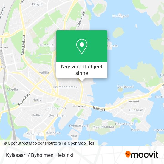 Kyläsaari / Byholmen kartta