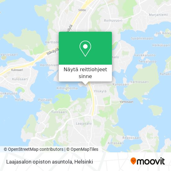 Laajasalon opiston asuntola kartta