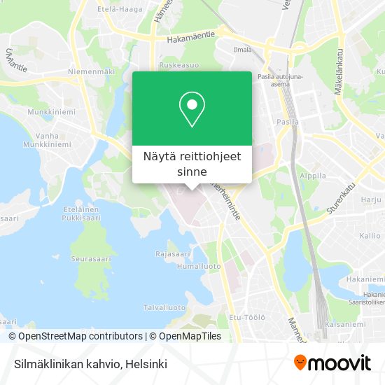 Silmäklinikan kahvio kartta