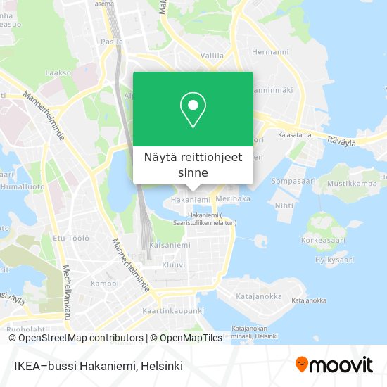 IKEA–bussi Hakaniemi kartta