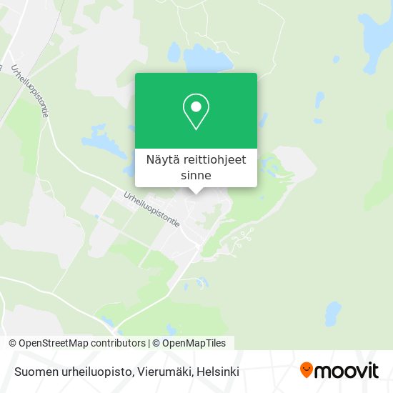 Suomen urheiluopisto, Vierumäki kartta