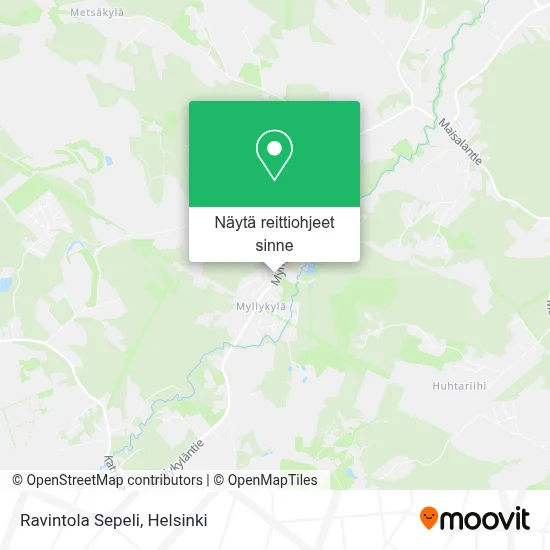 Ravintola Sepeli kartta