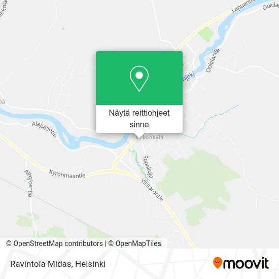 Ravintola Midas kartta