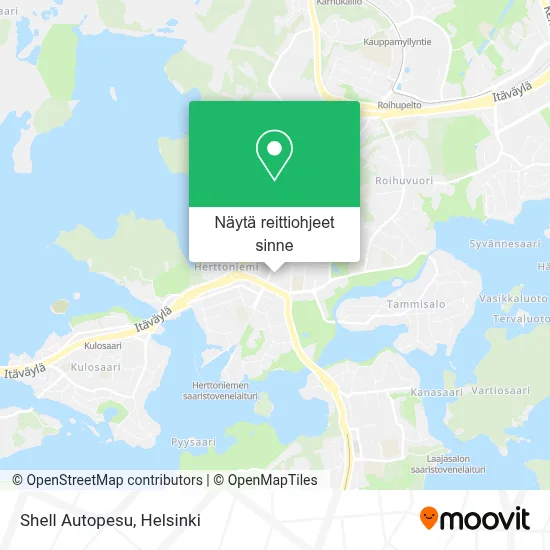 Shell Autopesu kartta