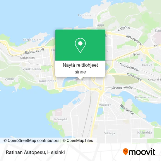 Ratinan Autopesu kartta