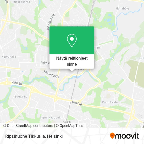 Ripsihuone Tikkurila kartta