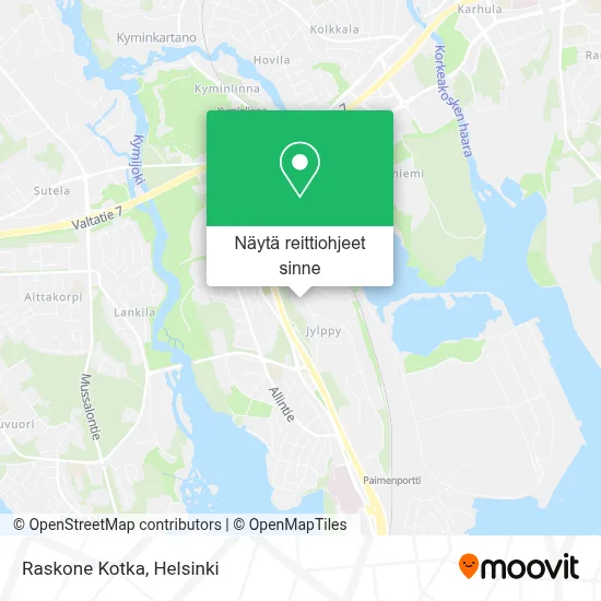 Raskone Kotka kartta