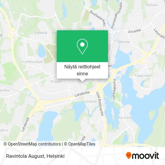 Ravintola August kartta