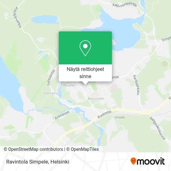 Ravintola Simpele kartta