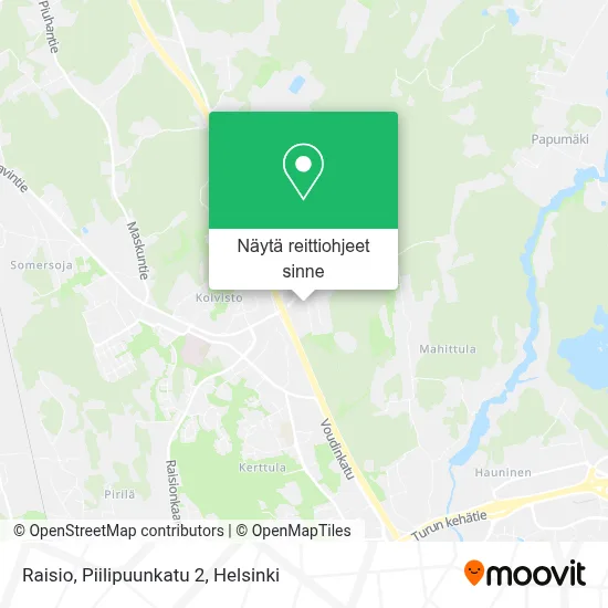 Raisio, Piilipuunkatu 2 kartta