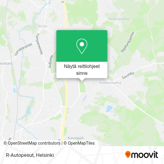 R-Autopesut kartta