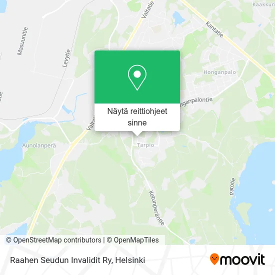 Raahen Seudun Invalidit Ry kartta