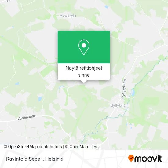 Ravintola Sepeli kartta