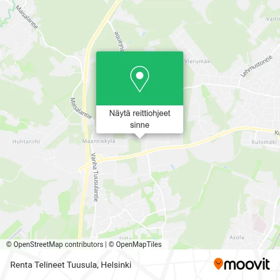 Renta Telineet Tuusula kartta