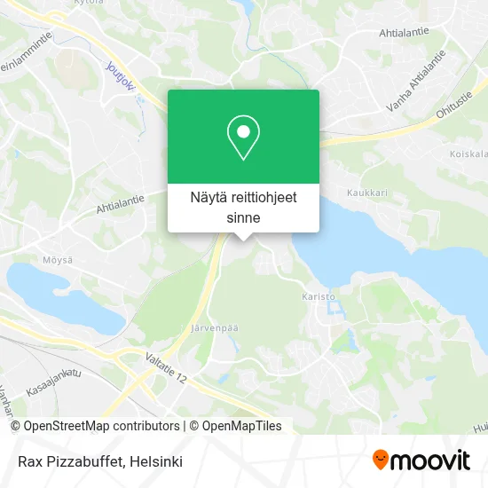 Rax Pizzabuffet kartta