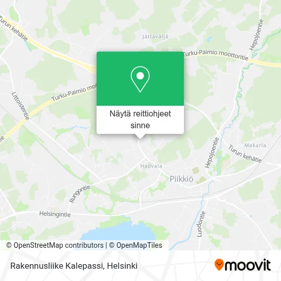 Rakennusliike Kalepassi kartta