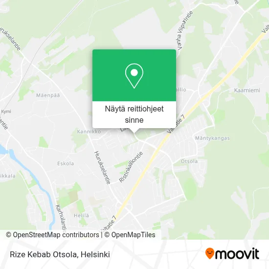 Rize Kebab Otsola kartta