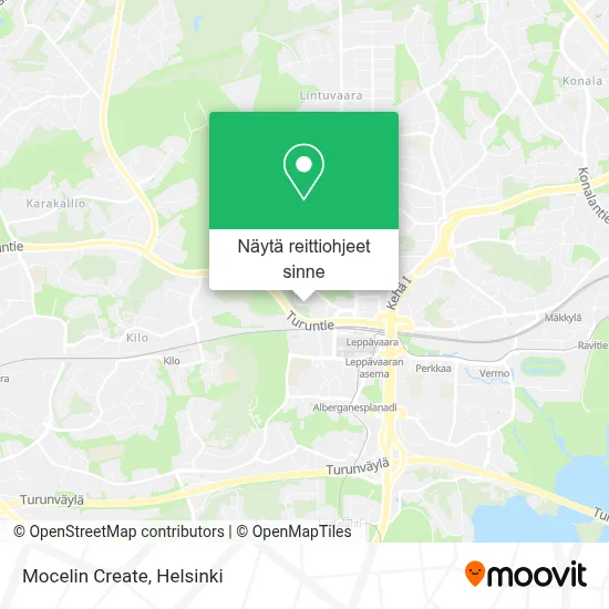 Mocelin Create kartta